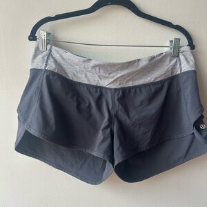 Lululemon Gray Speed Up Short Sz 10